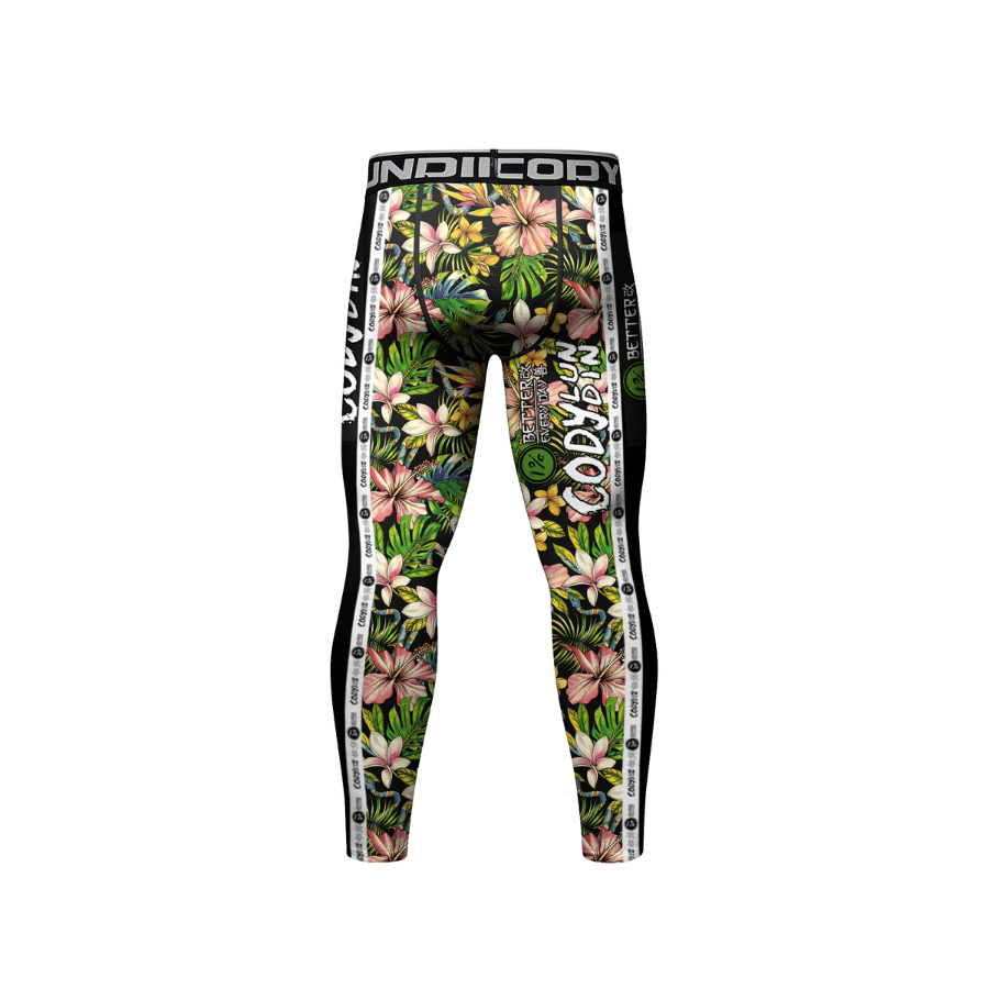 Conjunto Rash. + Pantalón + Short Jiujitsu Flores