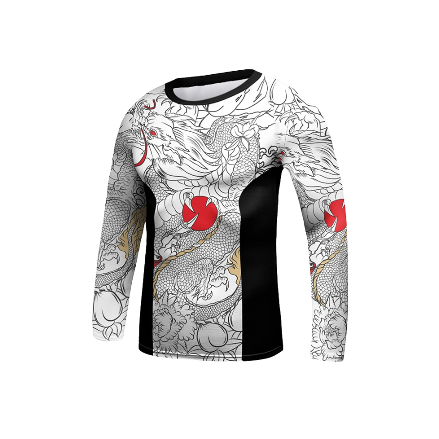 Rashguard Dragón Blanco Manga Larga - Kids