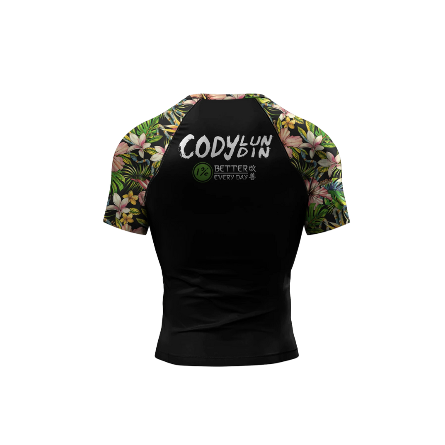 Conjunto Rash. + Pantalón + Short Jiujitsu Flores