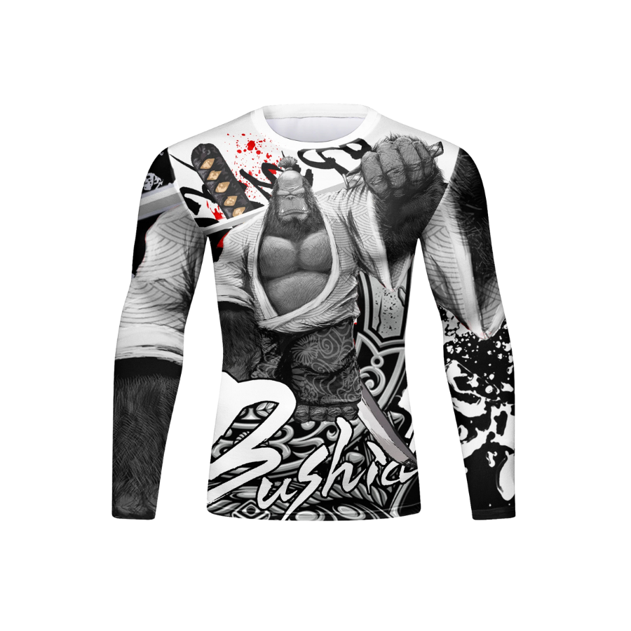 Conjunto Rash. Manga Larga + Pantalón + Short Jiujitsu Gorila
