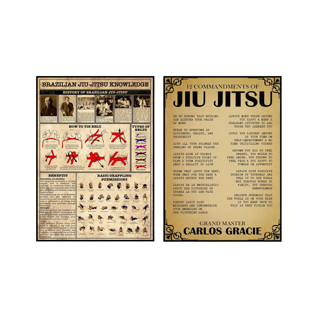 Lienzo Decorativo de Jiu Jitsu