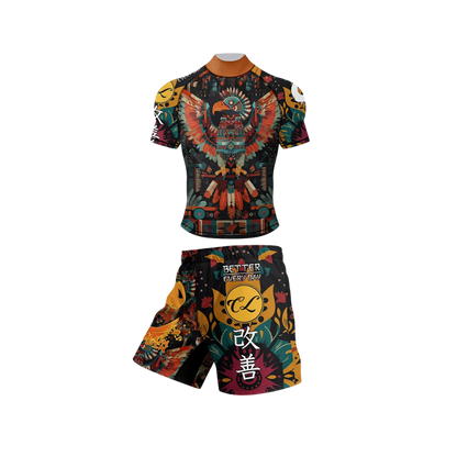 Conjunto Rash. + Short Jiujitsu Azteca