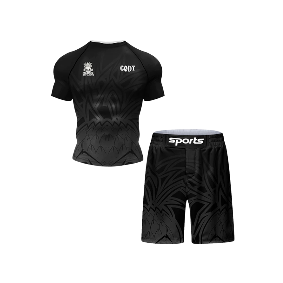 Conjunto Rash. + Short Jiujitsu Black 3