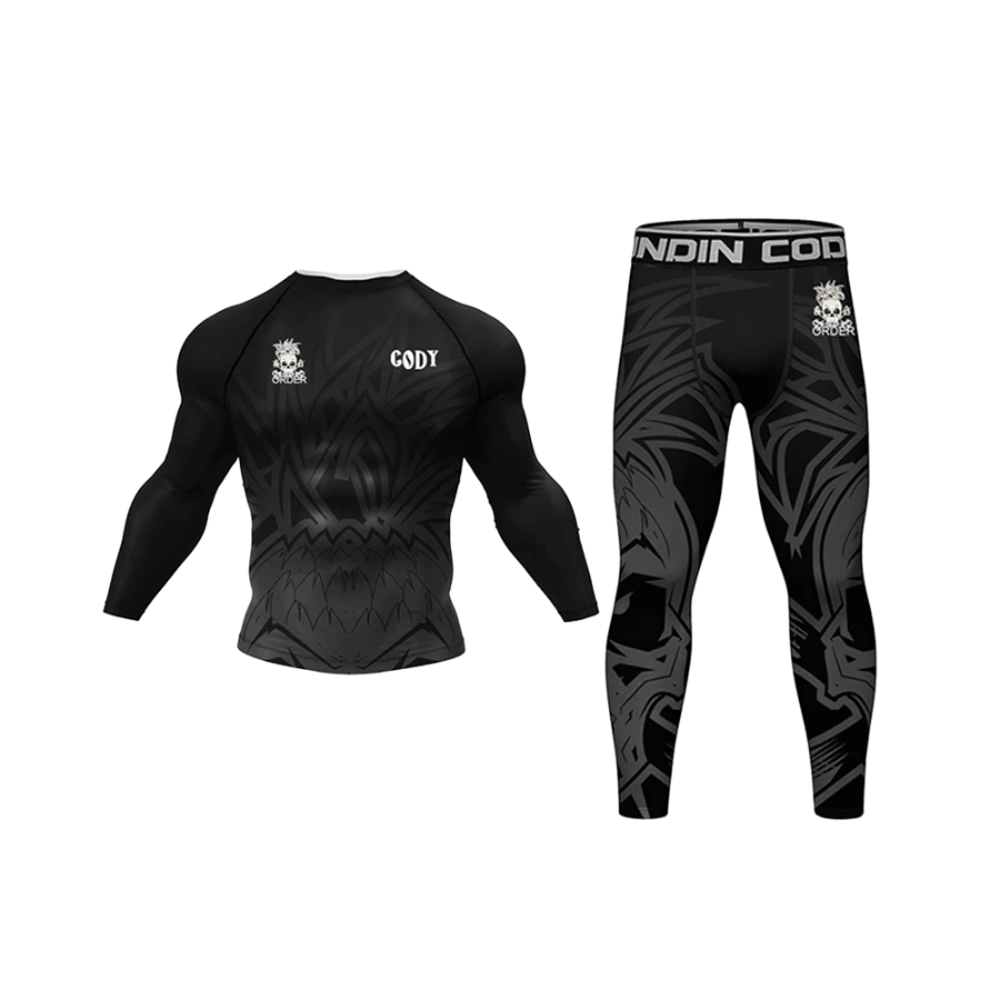 Conjunto Rash. Manga Larga + Pantalón Black 3