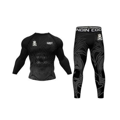 Conjunto Rash. Manga Larga + Pantalón Black 3