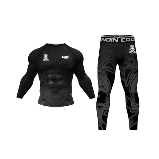 Conjunto Rash. Manga Larga + Pantalón Black 3