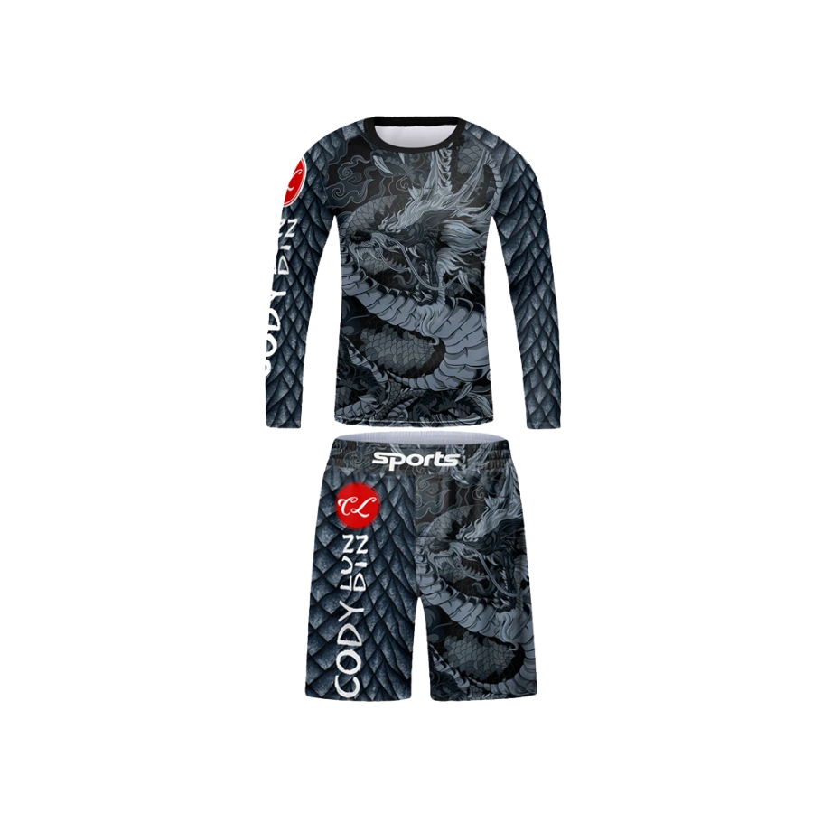 Rashguard Manga Larga + Short Dragón - Kids