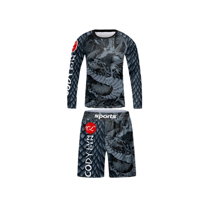 Rashguard Manga Larga + Short Dragón - Kids