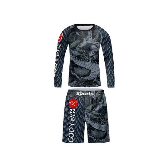 Rashguard Manga Larga + Short Dragón - Kids