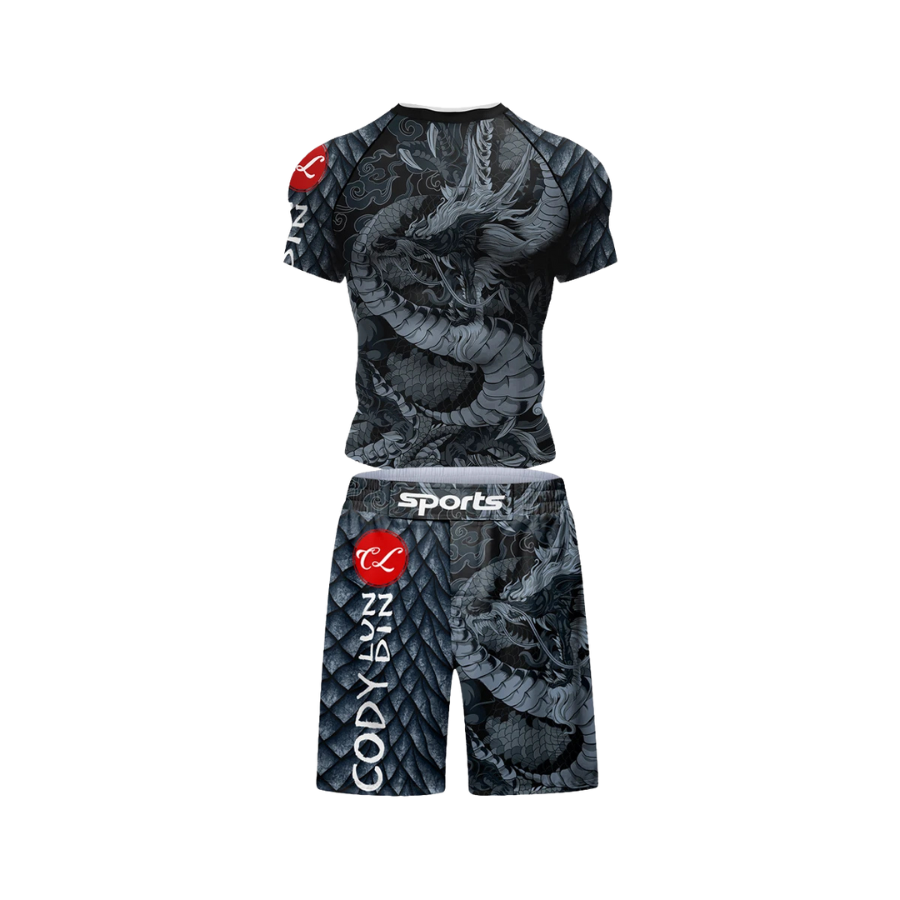 Conjunto Rash. + Short Jiujitsu Dragón