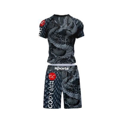 Conjunto Rash. + Short Jiujitsu Dragón