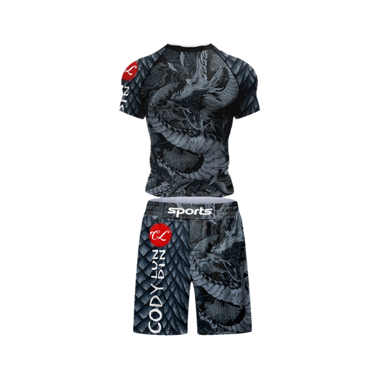 Conjunto Rash. + Short Jiujitsu Dragón