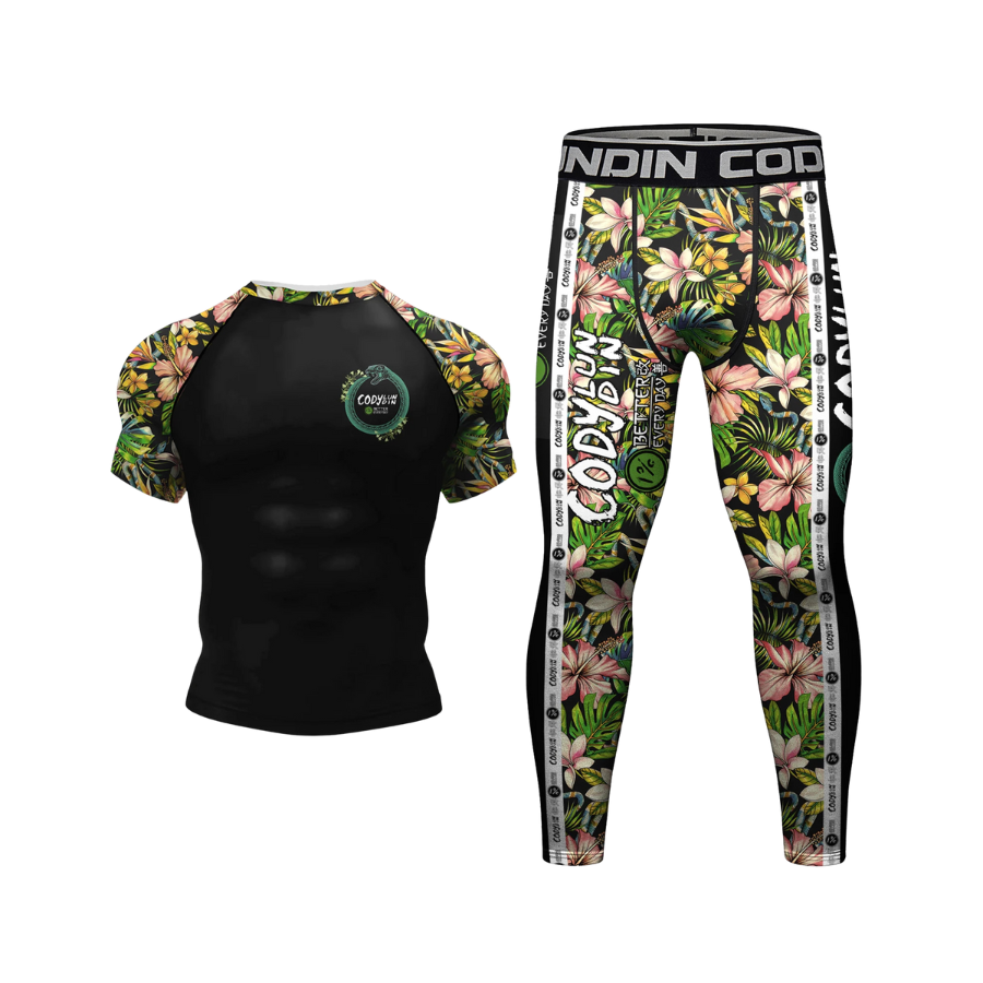 Conjunto Rash. + Pantalón Flores