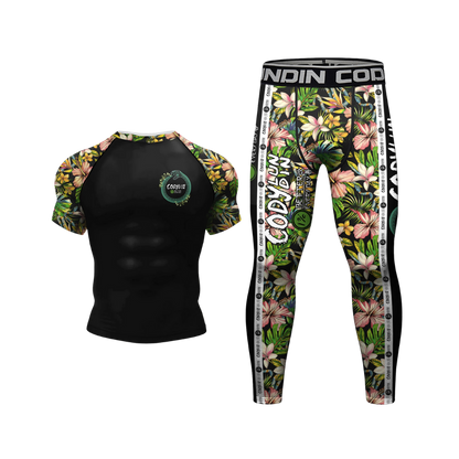 Conjunto Rash. + Pantalón Flores