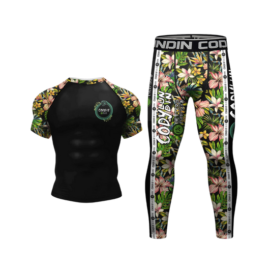 Conjunto Rash. + Pantalón Flores