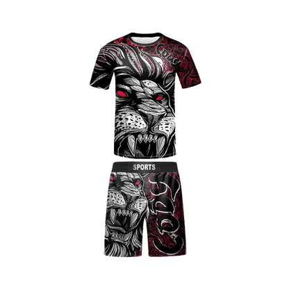 Rashguard + Short León Rojo - Kids