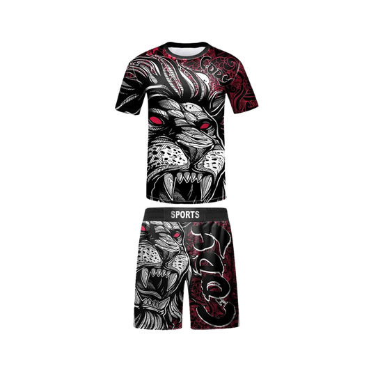 Rashguard + Short León Rojo - Kids