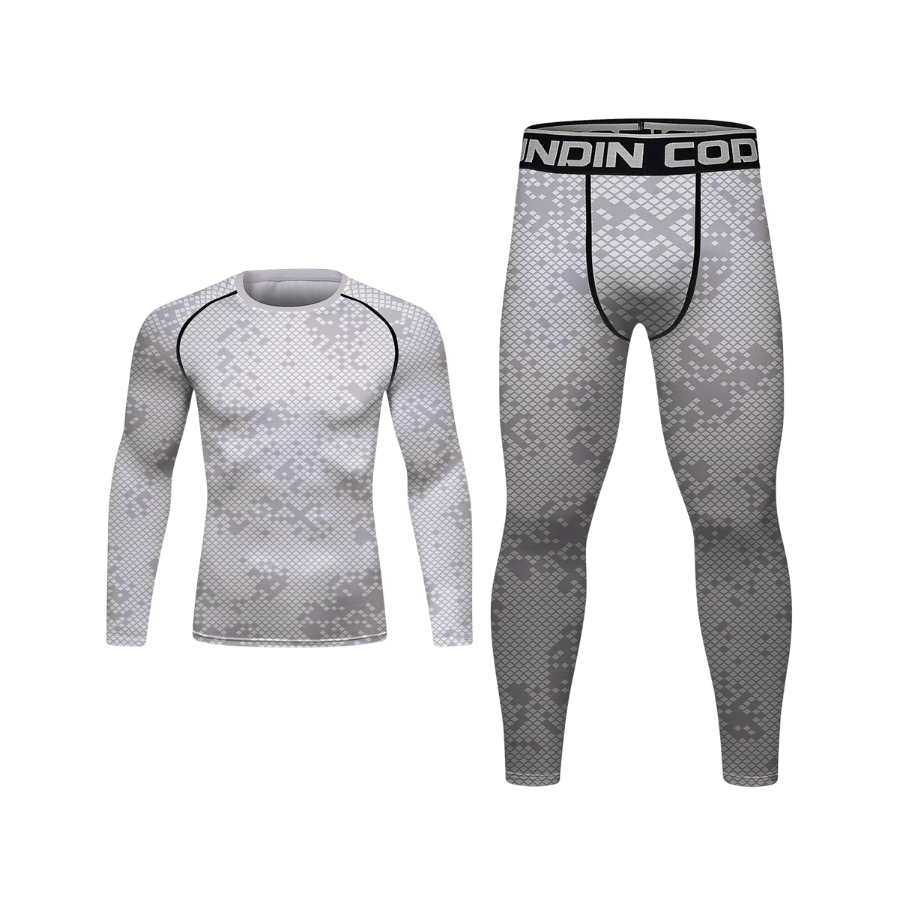 Rashguard Manga Larga + Pantalón Militar Blanco
