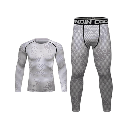 Rashguard Manga Larga + Pantalón Militar Blanco