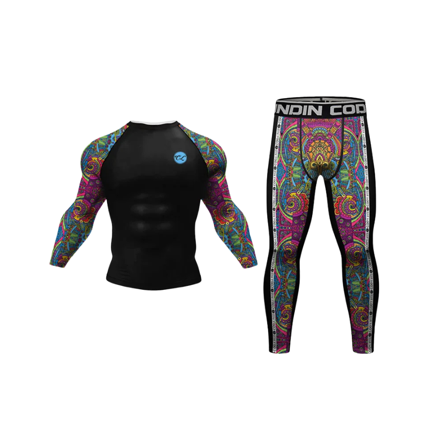 Conjunto Rash. Manga Larga + Pantalón Multicolor