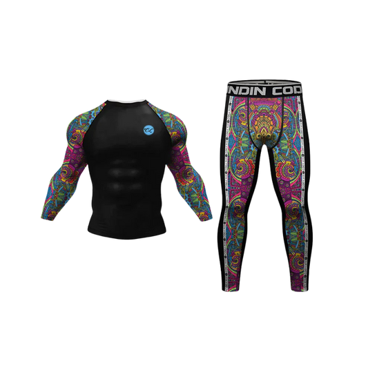 Conjunto Rash. Manga Larga + Pantalón Multicolor