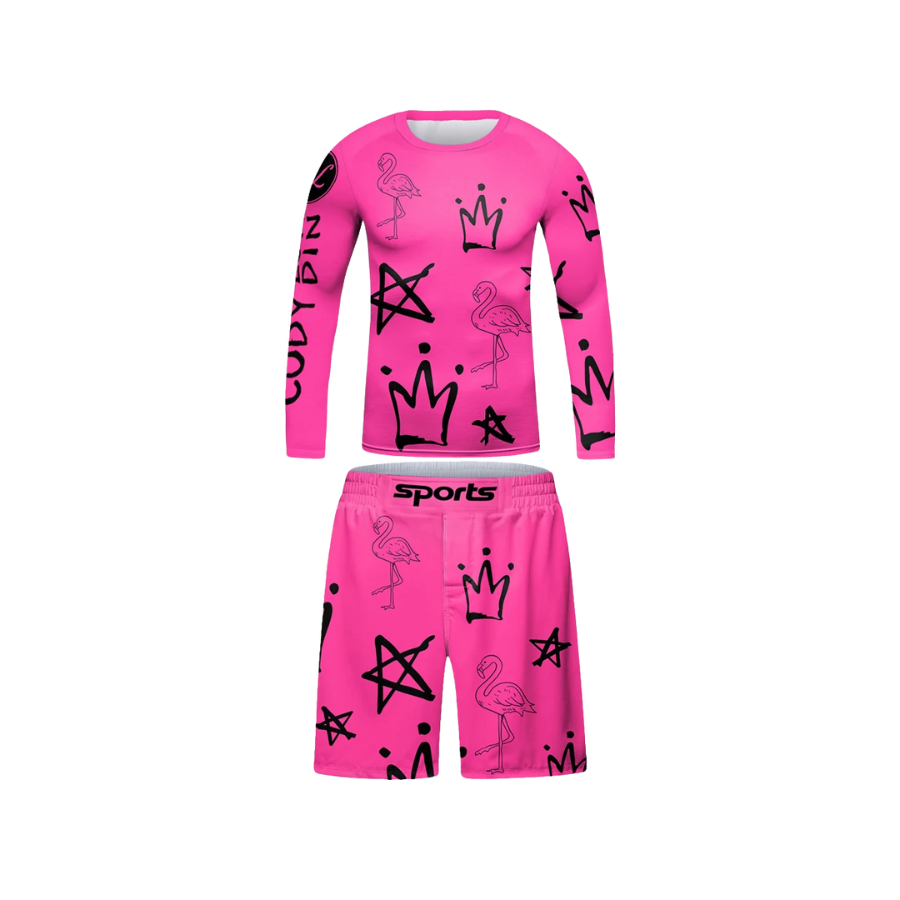 Rashguard Manga Larga + Short Pinki - Kids