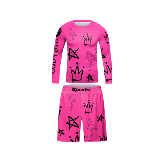 Rashguard Manga Larga + Short Pinki - Kids