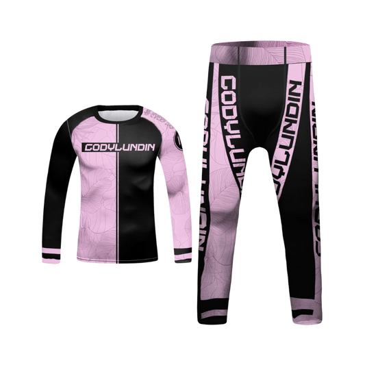 Rashguard Manga Larga + Pantalón Rosa Letal - Kids