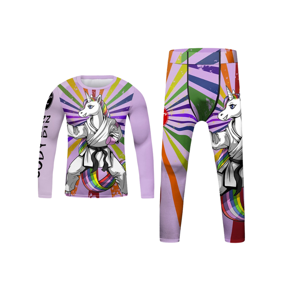 Rashguard Manga Larga + Pantalón Unicorn - Kids