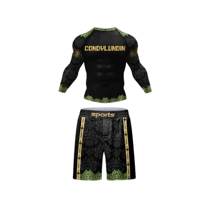 Conjunto Rash. Manga Larga + Short Jiujitsu Venom