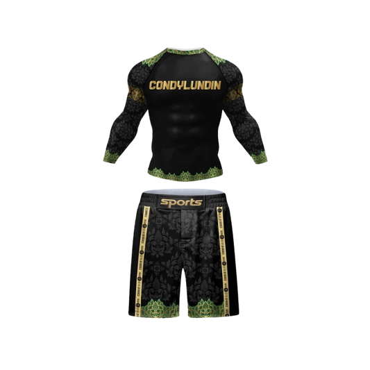 Conjunto Rash. Manga Larga + Short Jiujitsu Venom