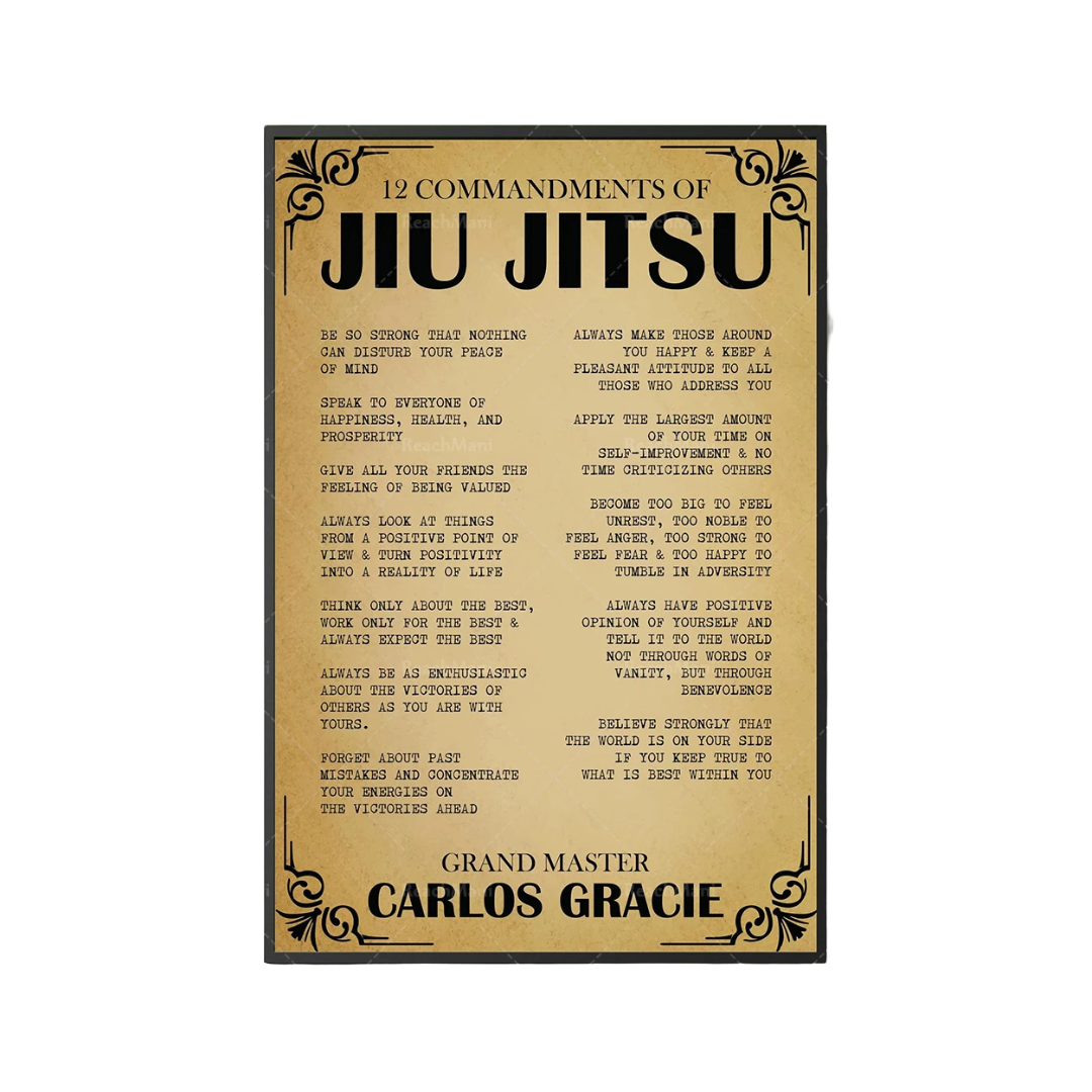 Lienzo Decorativo de Jiu Jitsu