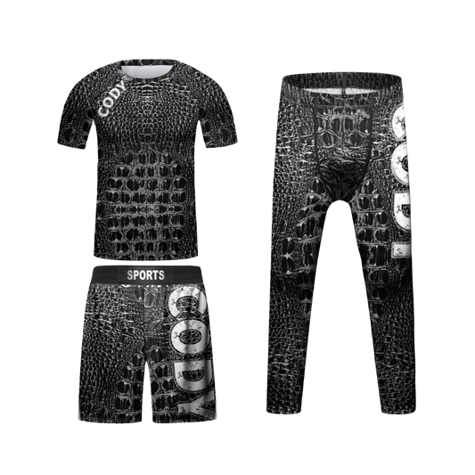 Rashguard + Short + Pantalón Black Snake- Kids