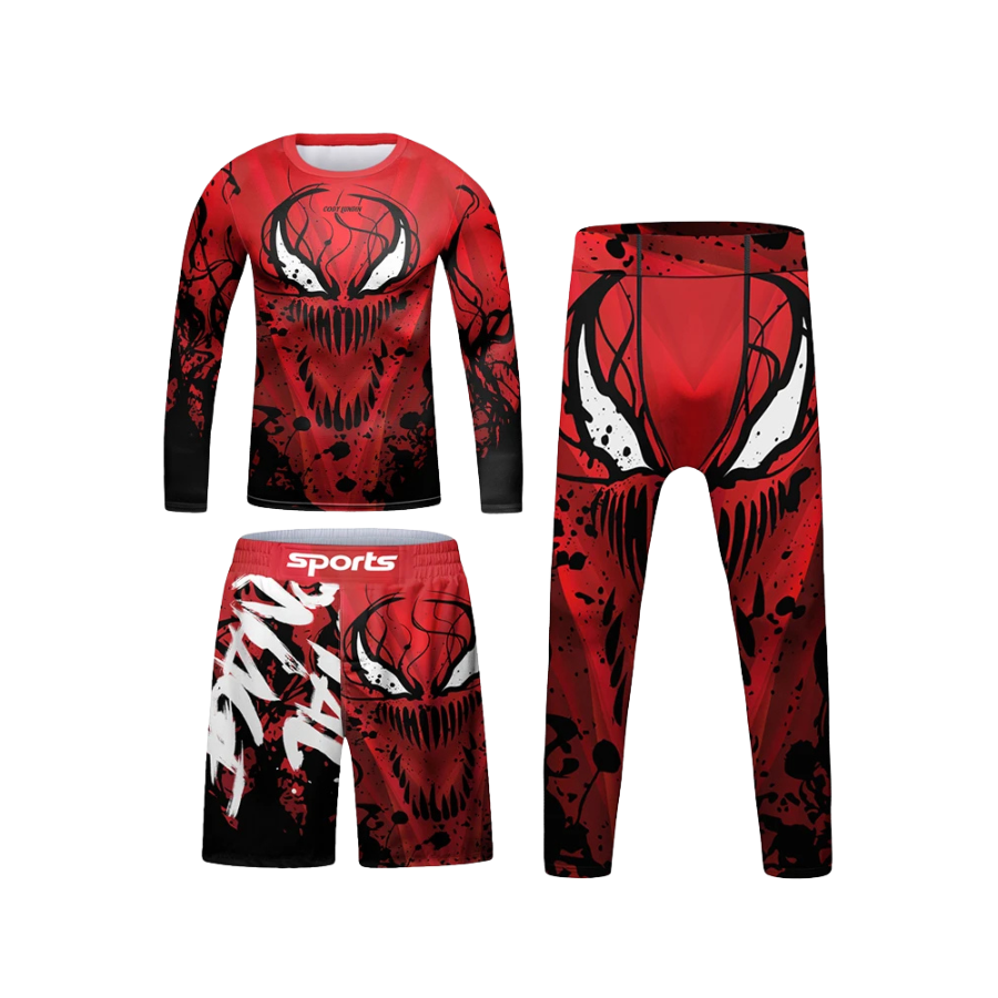 Rashguard Manga Larga + Short + Pantalón Carnage - Kids