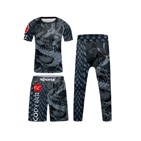 Rashguard + Short + Pantalón Dragón - Kids