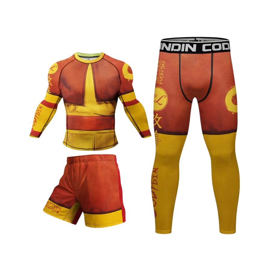 Rashguard Manga Larga + Pantalón + Short Equipado