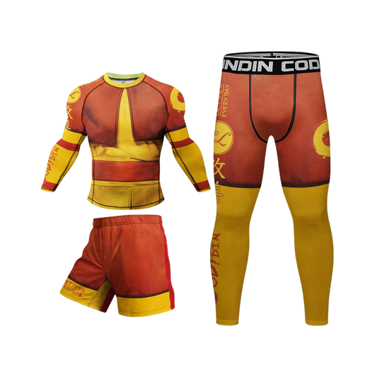 Rashguard Manga Larga + Pantalón + Short Equipado