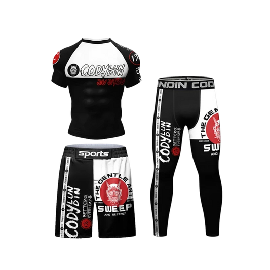 Conjunto Rash. + Pantalón + Short Jiujitsu Panda