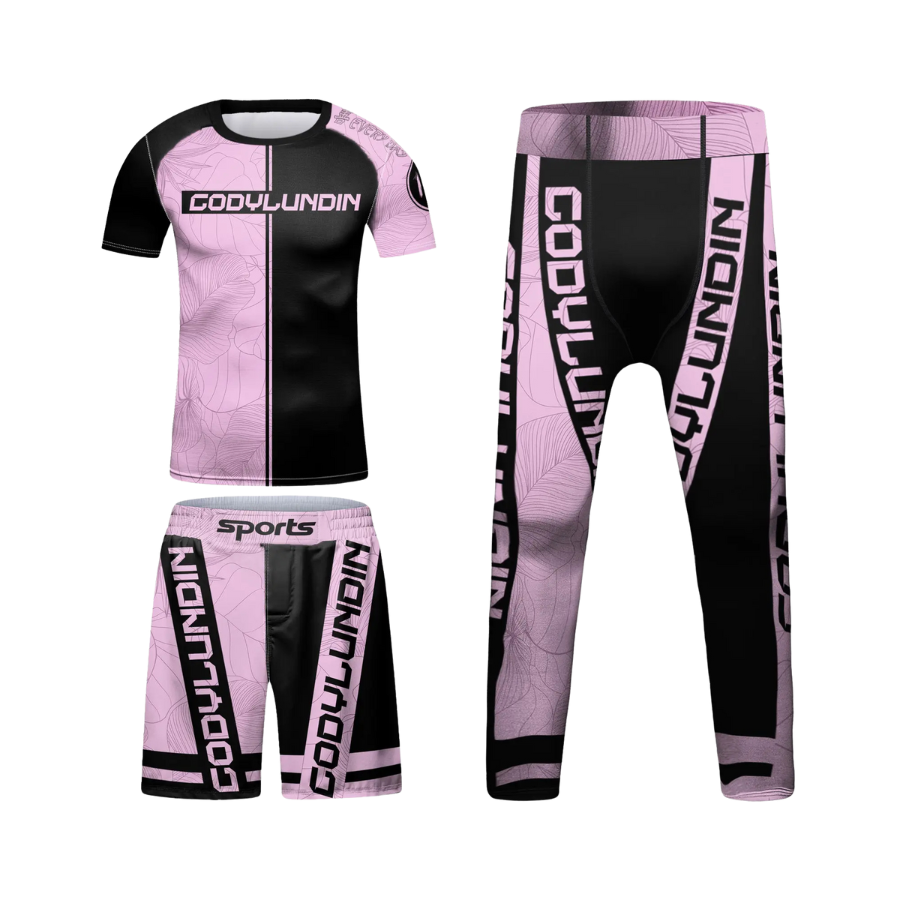 Rashguard + Short + Pantalón Rosa Letal - Kids