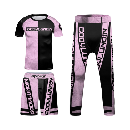 Rashguard + Short + Pantalón Rosa Letal - Kids