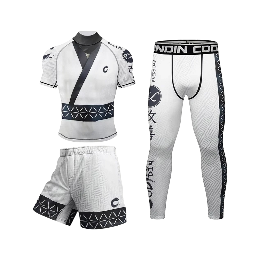 Conjunto Rash. + Pantalón + Short Jiujitsu Roshi
