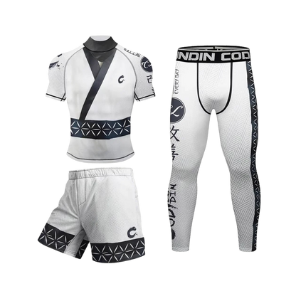 Conjunto Rash. + Pantalón + Short Jiujitsu Roshi