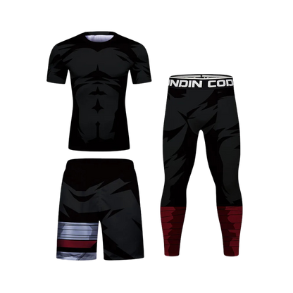 Rashguard + Pantalón + Short Ultra Black