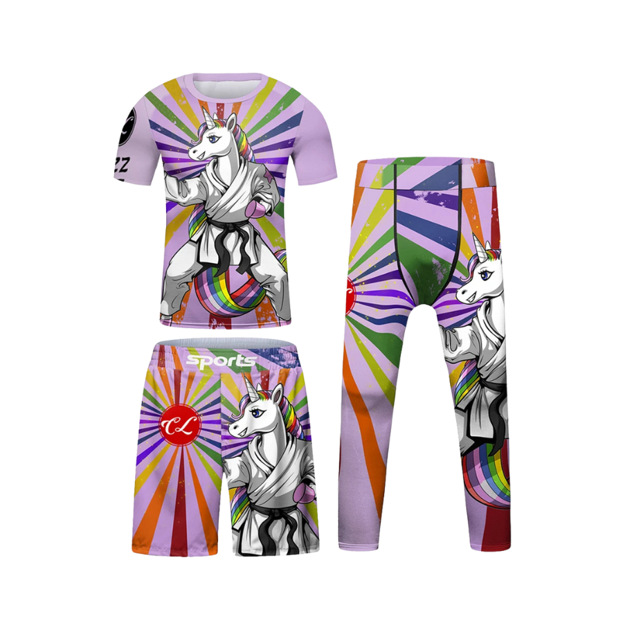 Rashguard + Short + Pantalón Unicorn - Kids