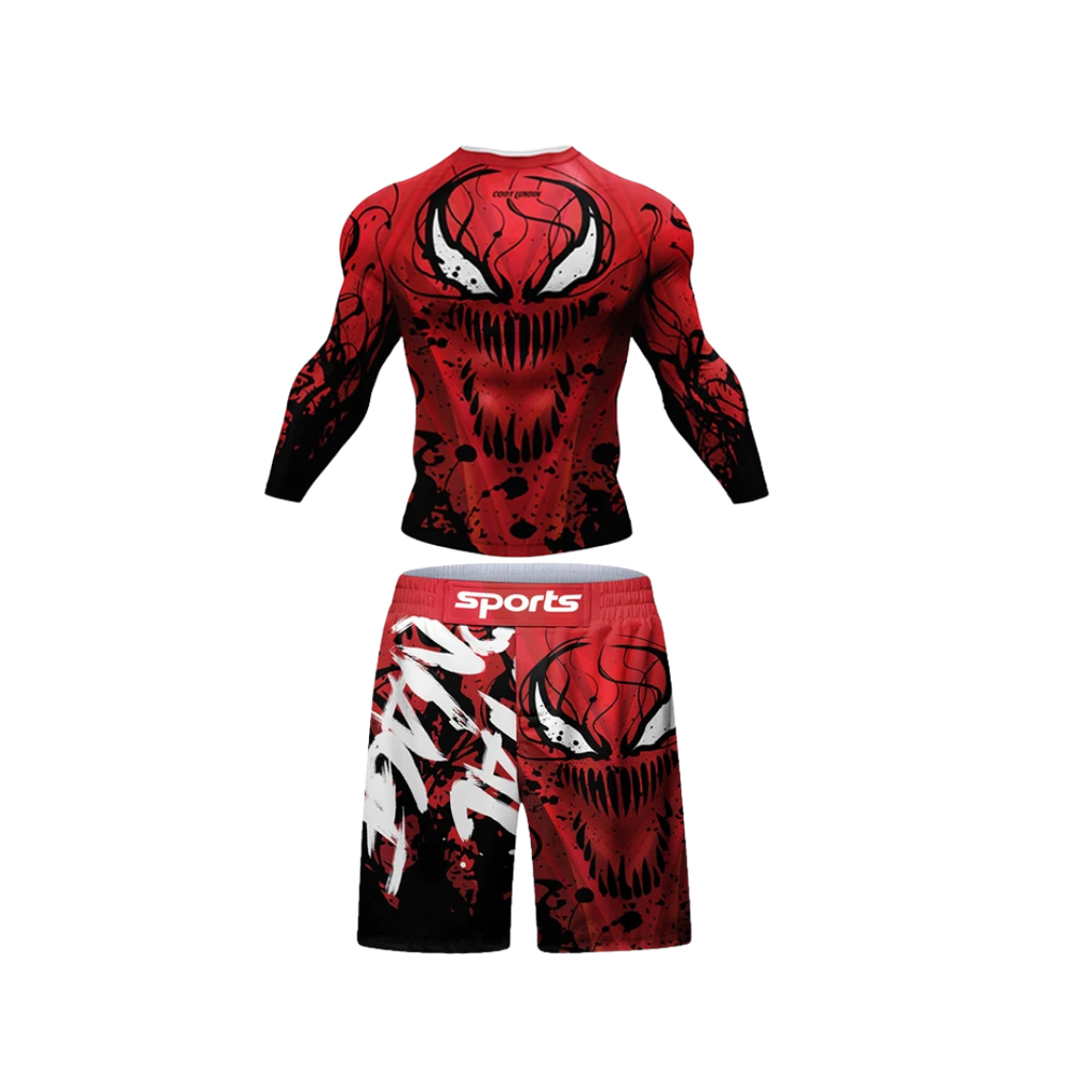 Conjunto Rash. Manga Larga + Short Carnage