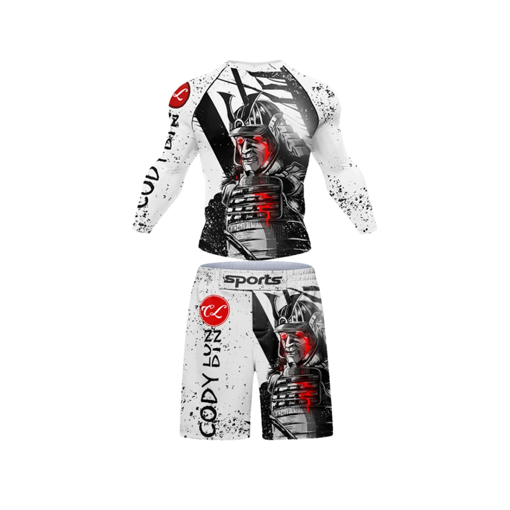 Conjunto Rash. Manga Larga + Short Samurái