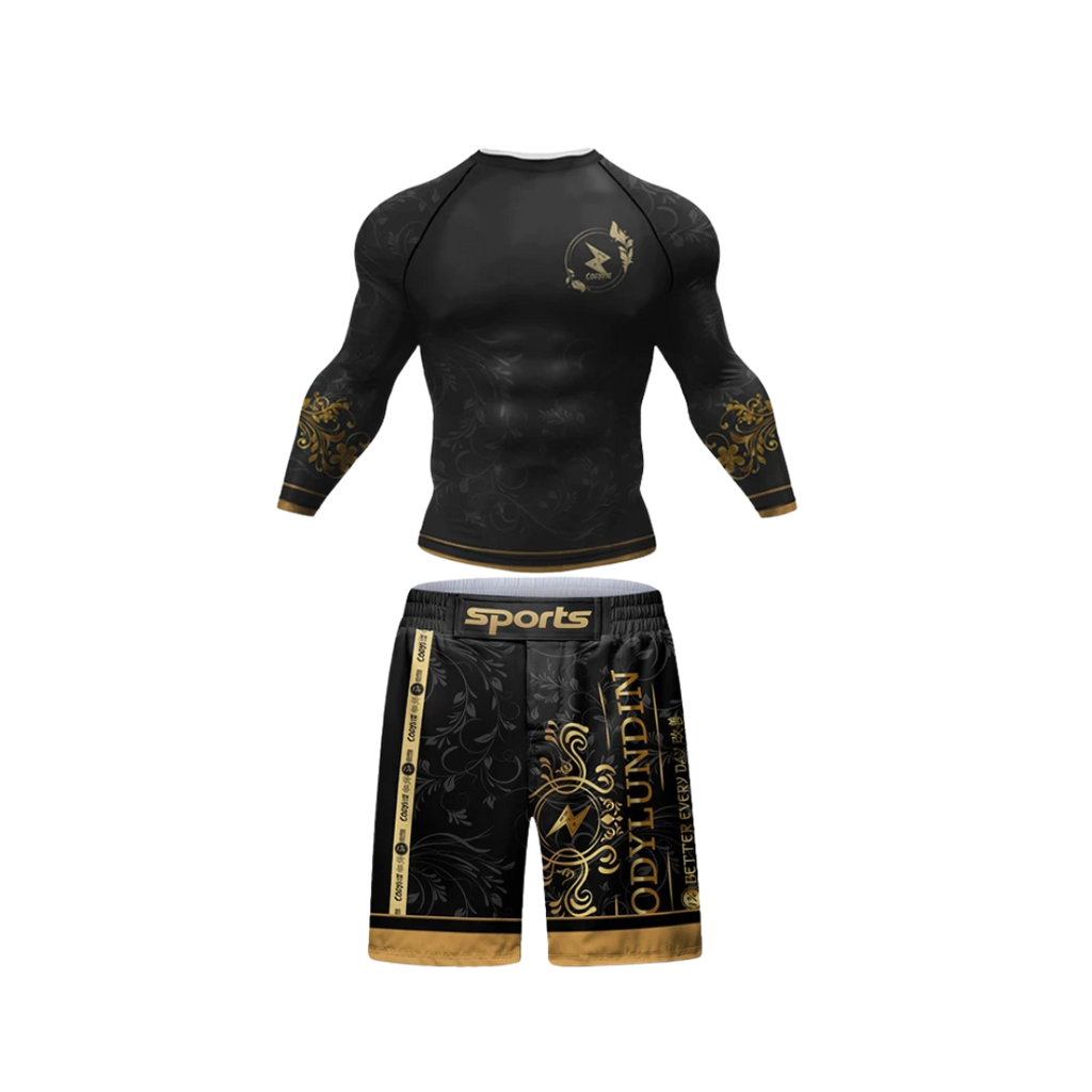 Conjunto Rash. Manga Larga + Short Golden