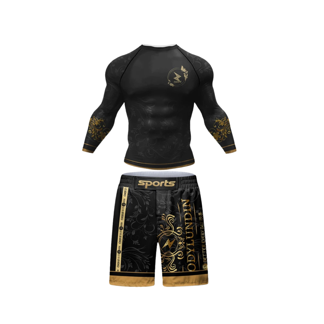 Conjunto Rash. Manga Larga + Short Golden