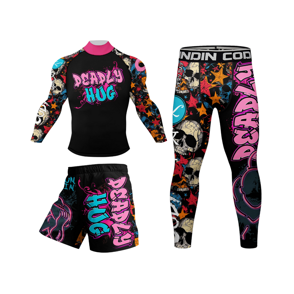 Conjunto Rash. Manga Larda + Pantalón + Short Deadly Hug