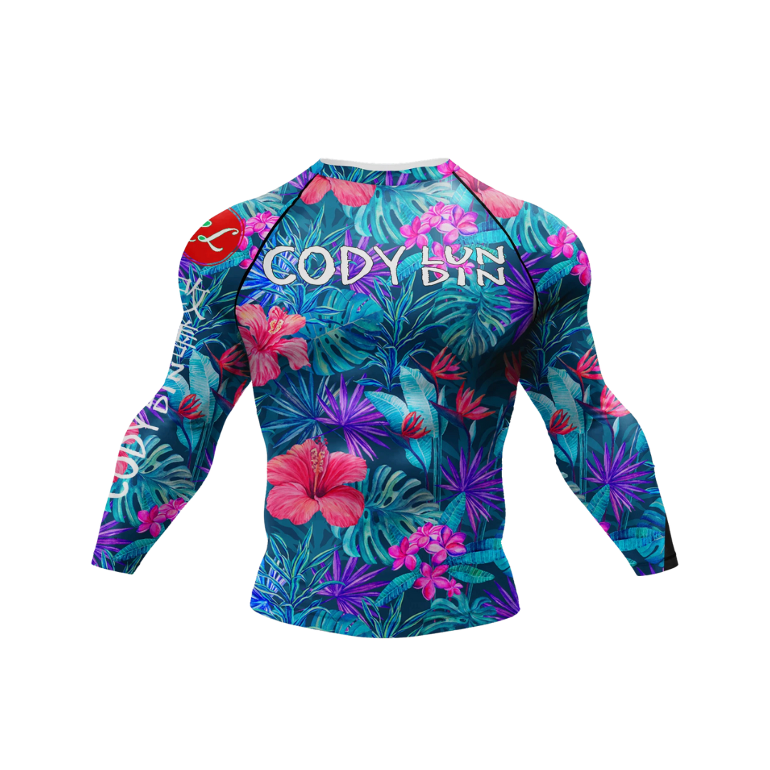 Rashguard Jiujitsu Flores Manga Larga 2